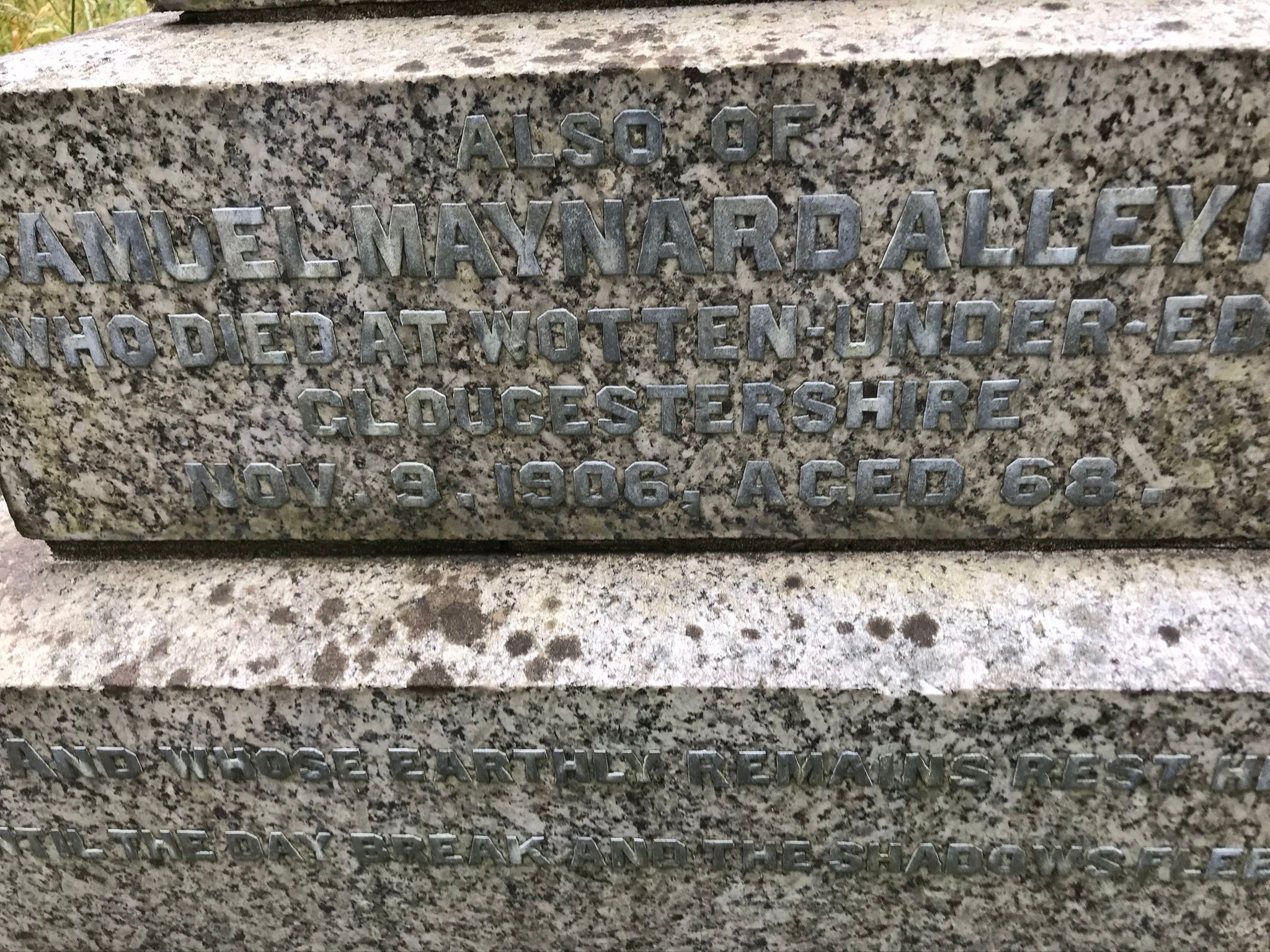 Samuel Maynard Alleyne grave