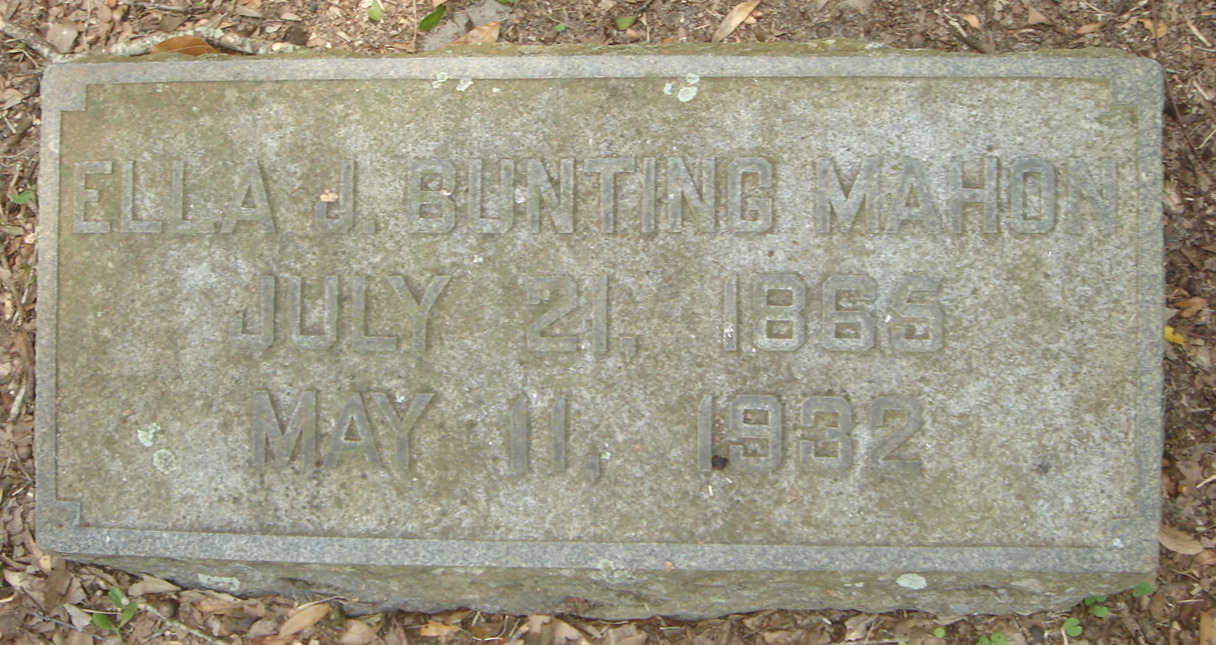 (11) Ella Jane (Bunting) Mahon (1866–1932)
