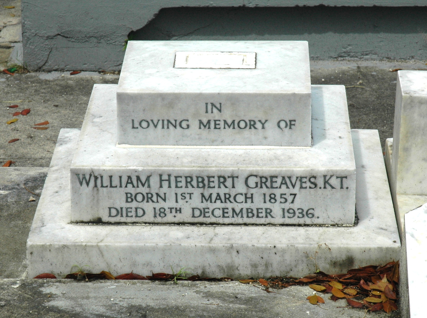 (2) Sir William Herbert Greaves, Kt. (1857–1936)
