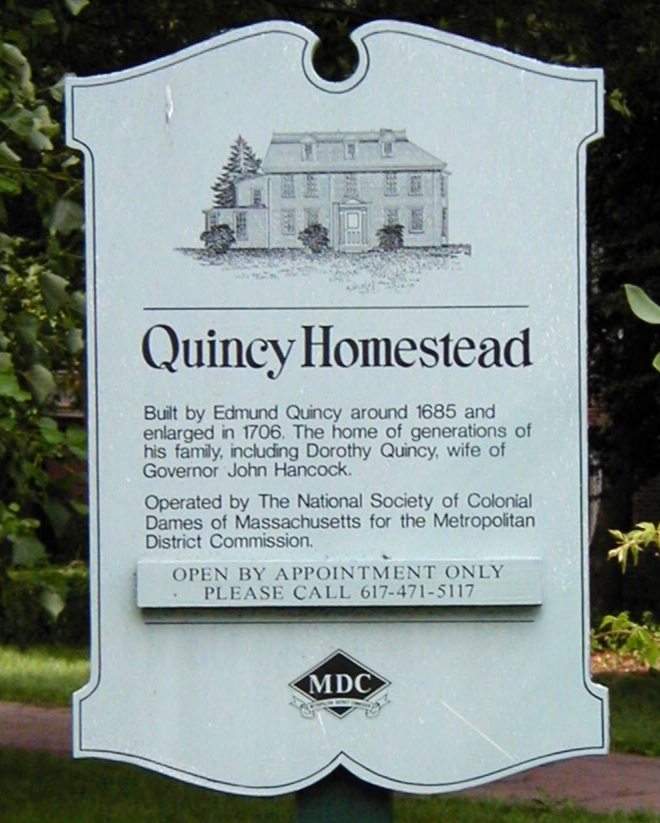 Sign at the gates of the Dorothy Q. House